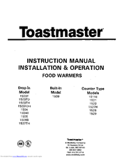 Toastmaster 1503t Instruction Manual