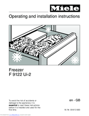 Miele F 9122 Ui-2 Operating Instructions Manual