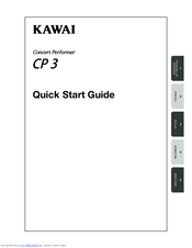 Kawai Concert Performer CP3 Quick Start Manual