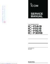 Icom IC-F16/S Service Manual