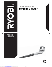 Ryobi RBL1830H Original Instructions Manual