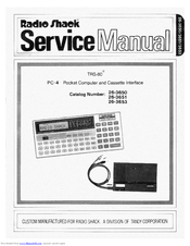 Radio Shack TRS-80PC-4 Service Manual