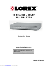Lorex SGX1600 Instruction Manual