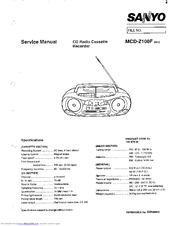 Sanyo MCD-ZI00F Service Manual