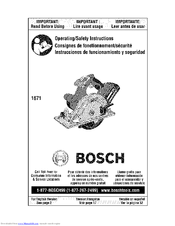 Bosch 1671B Operating/Safety Instructions Manual