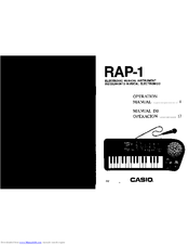 Casio RAP-1 Operation Manual