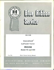 Cub Cadet SC 100 Engine Shop Manual