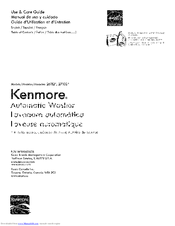 Kenmore 26112 Series Use & Care Manual