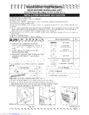 Crosley CAE08EHQ12 Installation Instructions