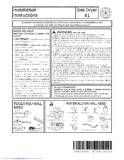 GE GTDP490GD4WS Installation Instructions Manual