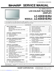 Sharp LC-52XS1E Service Manual