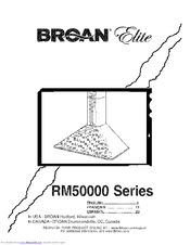 Broan RM503601 Instruction Manual