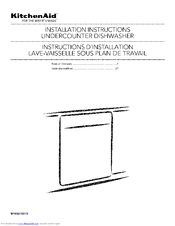 KitchenAid KUDS35FXBLA Installation Instructions Manual