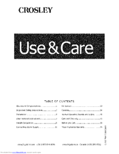 Crosley CRT151HQW0 Use & Care Manual
