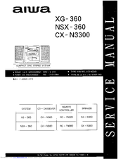 Aiwa NSX-360 Service Manual