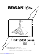 Broan RME5030SS Instructions Manual