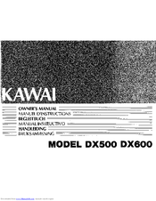 Kawai DX500 Owner's Manual