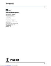 Indesit DFP 58M94 Operating Instructions Manual
