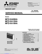 Mitsubishi Mr.Slim MFZ-KA18NA Service Manual