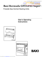 Baxi Bermuda GF3 User Operating Instructions Manual
