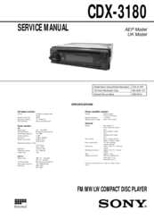 Sony CDX-4280 Service Manual