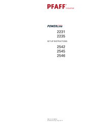 Pfaff PowerLine 2542 Setup Instructions