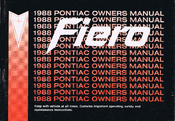Pontiac Fiero 1988 Owner's Manual