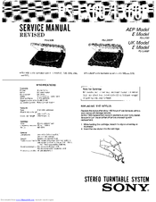 Sony PS-LX60 Service Manual