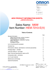 Omron HEM-7213-E(V) Information Sheet
