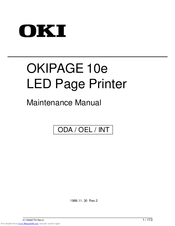 Oki OKIPAGE 10e Maintenance Manual