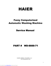 Haier WD-8888-71 Service Manual
