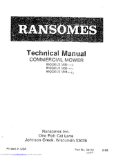 Ransomes M32 Technical Manual