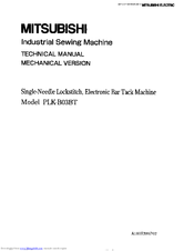 Mitsubishi PLK-B03BT Technical Manual