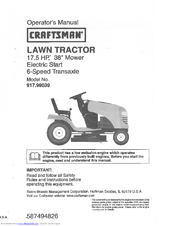 Craftsman 917.99039 Operator's Manual