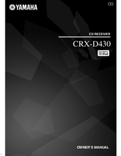 Yamaha CRX-D430 Owner's Manual