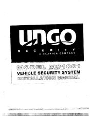 Clarion Ungo MS1001 Installation Manual