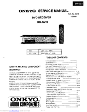 Onkyo DR-S2.0 Service Manual