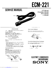 Sony ECM-221 Service Manual