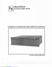 Electro-Voice AP3200 Owner's Operation Manual
