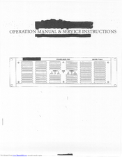Electro-Voice 7180A Operation Manual