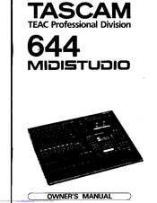 Tascam 644 Midistudio Owner's Manual