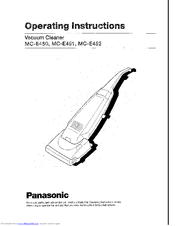 Panasonic MC-E452 Operating Instructions Manual