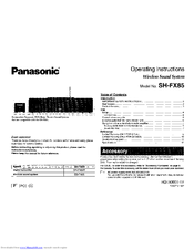 Panasonic SH-FX58 Operating Instructions Manual