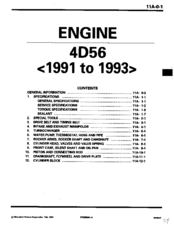 Mitsubishi 4D56 User Manual