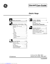 GE JDS26 Use And Care Manual