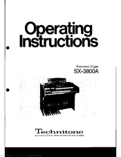 Technics SX-3800A Operating Instructions Manual