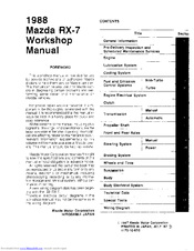 Mazda 1988 RX-7 Workshop Manual