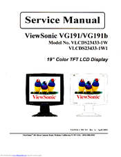ViewSonic ViewPanel VG191b Service Manual