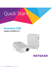 NETGEAR Powerline 500 XWNB5221 Quick Start Manual