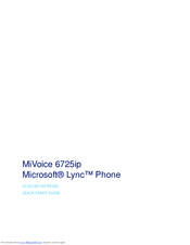 Mitel MiVoice 6725ip Quick Start Manual